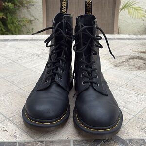 Dr. Martens Black Boots with Yellow Accents